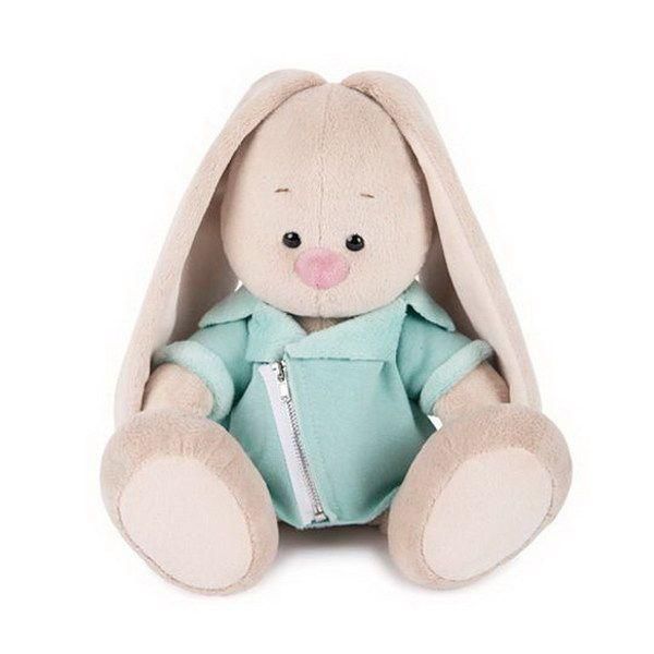 BUDI BASA SidS-208 Мягкая игрушка Зайка Ми в голубой меховой курточке, 18 см