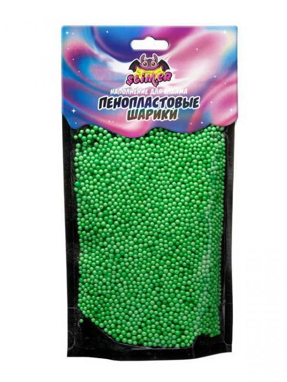 Slimer SSS30-03 Наполнение для слайма "Пенопластовые шарики", 2 мм, светло-зеленые