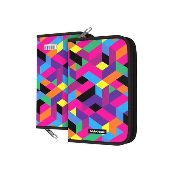 ErichKrause 49385ЕК Пенал-книжка пластиковый без наполнения ErichKrause 135x205x30мм Disco Style