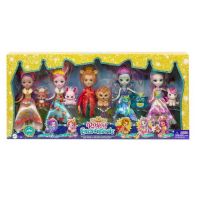 Mattel GYN58 Энчантималс Игровой набор Королевские друзья, 5 кукол с питомцами, 15 см