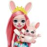 Mattel GYN58 Энчантималс Игровой набор Королевские друзья, 5 кукол с питомцами, 15 см