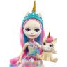 Mattel GYN58 Энчантималс Игровой набор Королевские друзья, 5 кукол с питомцами, 15 см