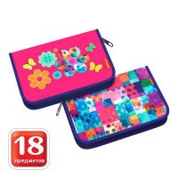 ErichKrause 48303ЕК Пенал-книжка с наполнением ErichKrause® 135x205x30мм Patchwork