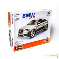 Bburago 18-15052 Сборная модель машины BMW X6M, 1:18, металлическая, в закрытой упаковке
