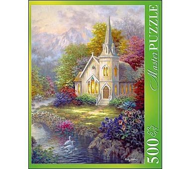 Masterpuzzle 6176 Пазл Ники Боэм Часовня в горах,  500 элементов
