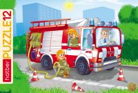 Hatber 12ПЗ4-09342 Пазл в рамке Hatber Пожарная машина 12 элементов, формат А4, 300Х200мм