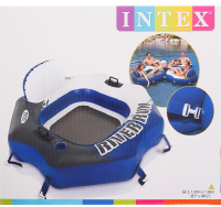 Intex 58854 Плот-круг надувной для плавания River Run Connect Lounge, 130х126 см