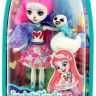 Mattel FRH38 Энчантималс Кукла Saffi Swan с любимой зверушкой, 15 см