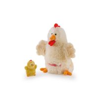 Trudi 29992 Мягкая игрушка Курочка с цыпленком (игрушка на руку), 30 см
