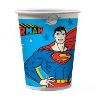 ND Play 302610 Набор бумажных стаканов ND Play Superman желтый лого, 250 мл 6 шт