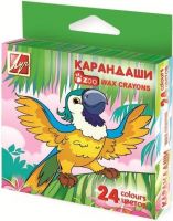 Карандаши восковые, шестигранные, 24 цвета