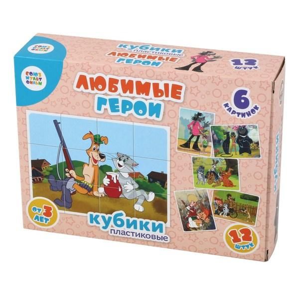 Десятое королевство 03523ДК Кубики Союзмультфильм 12шт "Любимые герои" (без обклейки)