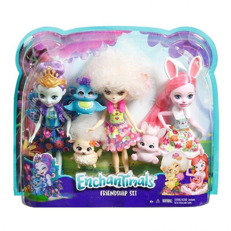 Mattel FMG18 Набор из 3 кукол Enchantimals с любимыми зверюшками