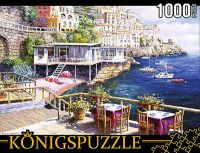 Konigspuzzle АЛК1000-6484 Пазл Кафе у моря, 1000 элементов