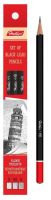 Hatber BHg-03080 Карандаши Hatber чернографитные 3 штуки разной твердости с заточкой