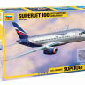 Звезда 7009з Сборная модель - Региональный пассажирский авиалайнер Superjet 100 1:144