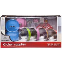 Junfa WK-14810 Игровой набор Junfa Посуда металлическая (разноцветная), в наборе 12 предметов