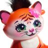Mattel FRH39 Энчантималс Кукла Tanzie Tiger с любимой зверушкой, 15 см