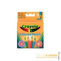 Crayola 4112 Набор коротких цветных карандашей для малышей, 12 шт.