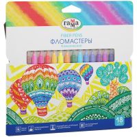 Гамма 180319-12 Фломастеры Гамма Классические 18 цветов смываемые