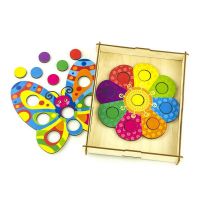 Woodlandtoys 067302 Обучающая игра Woodlandtoys Мозаика Цветок и бабочка 19,5*16*3 см