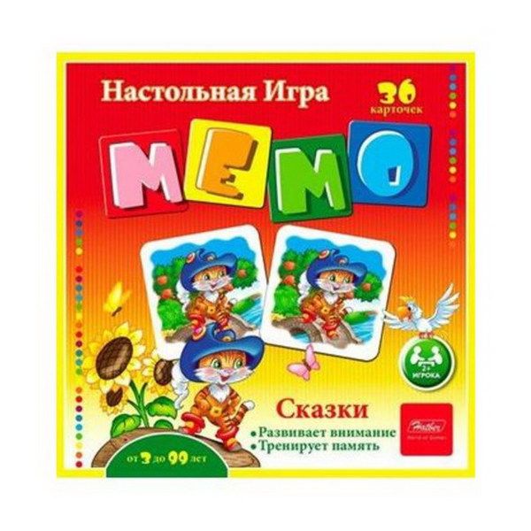 Hatber 36ИнМ-11097 Игра настольная Мемо Сказки, 36 карточек