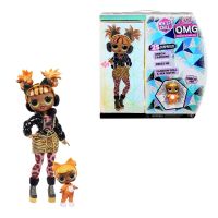 LOL 570271 Кукла ЛОЛ Сюрприз OMG Winter Chill Missy Meow and Baby Cat, 23 см