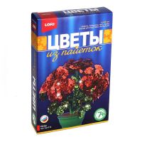 LORI Цв-013 Набор для творчества LORI Цветы из пайеток Розы