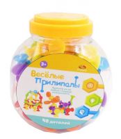 ABtoys PT-00840 Конструктор мягкий с присосками "Веселые прилипалы", 48 деталей