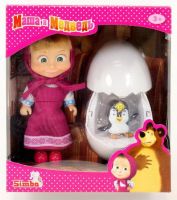 Simba 9301003 Кукла Маша с пингвиненком в яйце, 12 см