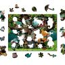 Нескучные игры 8281 Пазл Страна сказок Винни Пух, фигурный, деревянный, 80 деталей
