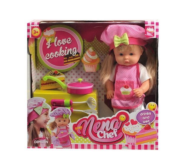 Dimian BD387 Кукла Baby Nena шеф-повар, 36 см