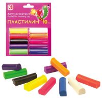 Луч 12С766-08 Пластилин флуоресцентный  10 цветов, 132 г