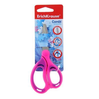 ErichKrause 37435 Ножницы Combi, 15 см, розовые