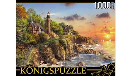 Konigspuzzle МГК1000-6460 Пазл Маяк у моря, 1000 элементов