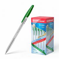 ErichKrause 43187 Ручка шариковая R-301 Classic Stick 1.0, цвет чернил зеленый