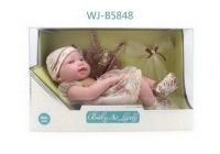 JUNFA 1916-2 Пупс "Baby So Lovely", 38см (15''), в платьеце с шапочкой и аксессуарами.