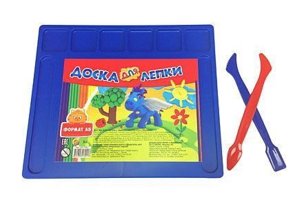 Рыжий Кот ДЛ-7941 Доска для лепки с выемками со стеками, А5