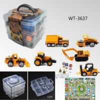 JUNFA JH933-K1 Машинки металлические 1:64, в наборе 6 штук, с аксессуарами, 15х15х13 см