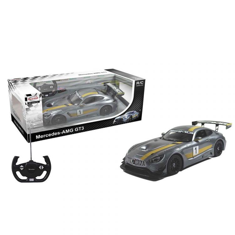 Rastar 74100G Машина р/у Mercedes AMG GT3,  1:14, 27MHZ, цвет серый