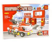 Ausini 21602 Конструктор Пожарная станция "Пожарная бригада", 301 дет.