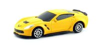 RMZ City 344033SM(E) Машина металлическая Chevrolet Corvette C7, без механизмов, цвет желтый матовый, 1:64 