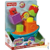 Fisher Price T55771 Кубики-блоки с сюрпризами "Веселая поездка" (кораблик)