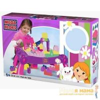 Игрушка Игровой столик с конструктором Макси (25 дет.), розовые цвета