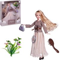 ABtoys (АБтойс) PT-01619 Кукла ABtoys "Amelia. Современный шик" в платье с длинной плиссированной юбкой, светлые волосы 30см