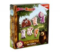 LORI Мш-001 Магниты из гипса "Маша и медведь"
