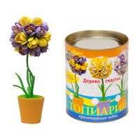 Волшебная мастерская ТПМ-03 Набор для творчества Топиарий Крокусы фиолетовый с желтым, 15 см