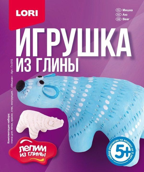 Lori Гл-010 Игрушка из глины "Мишка"