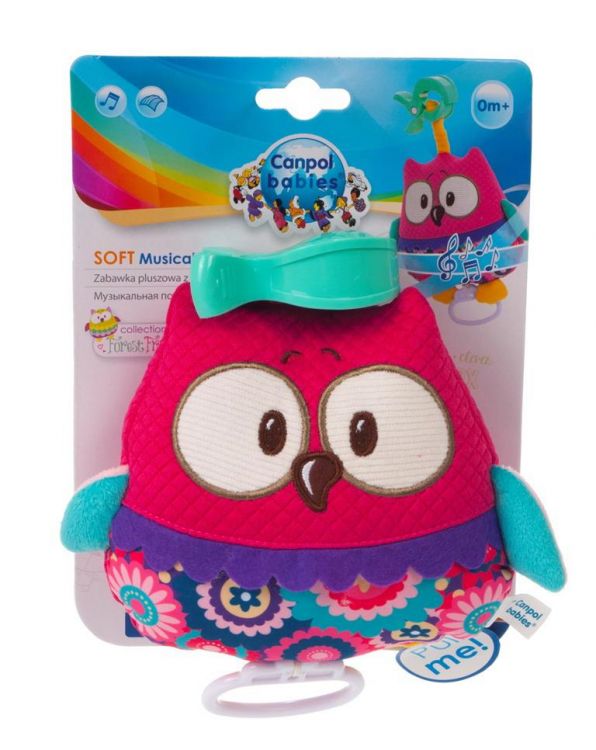 Canpol Babies 250989264 Подвеска Canpol Babies Forest Friends Сова розовая, мягкая, музыкальная Canpol Babies 250989264 Подвеска Canpol Babies Forest Friends Сова розовая, мягкая, музыкальная