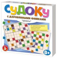 Десятое королевство 04515ДК Настольная игра Десятое королевство Судоку c деревянными фишками два в одном, цифры